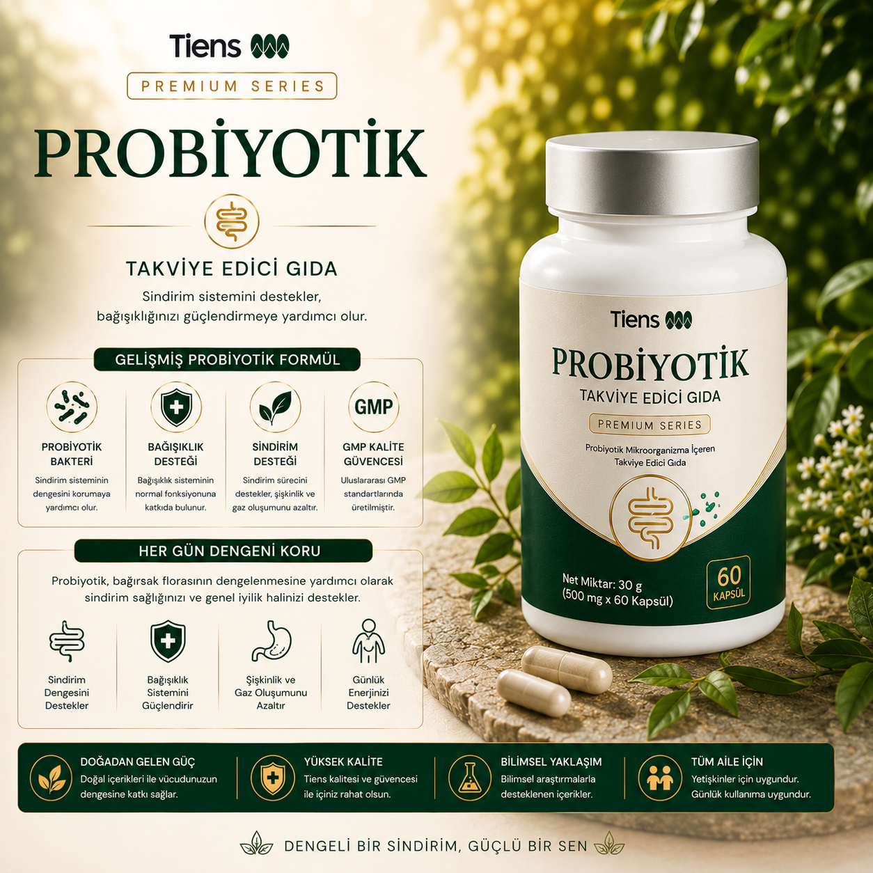 TIENS Probiyotik Mikroorganizma İçeren Takviye Edici Gıda
