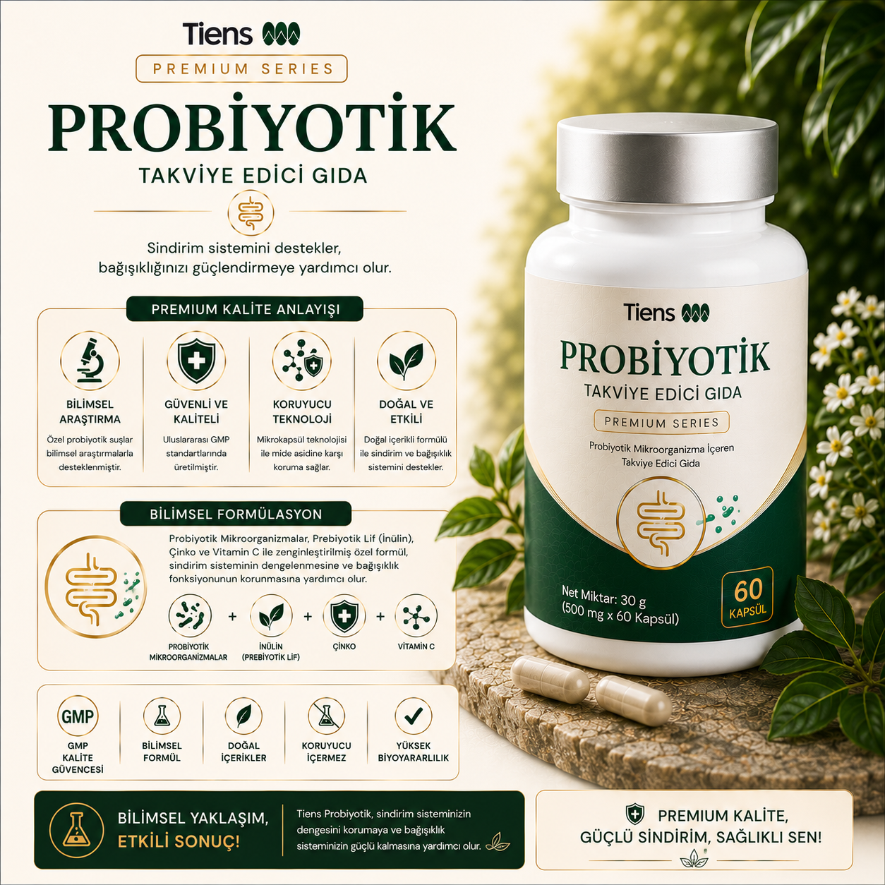 TIENS Probiyotik Mikroorganizma İçeren Takviye Edici Gıda